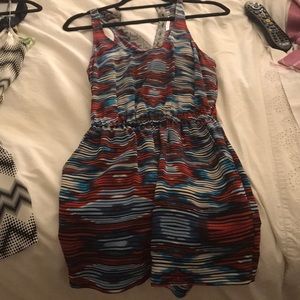 Printed silk romper